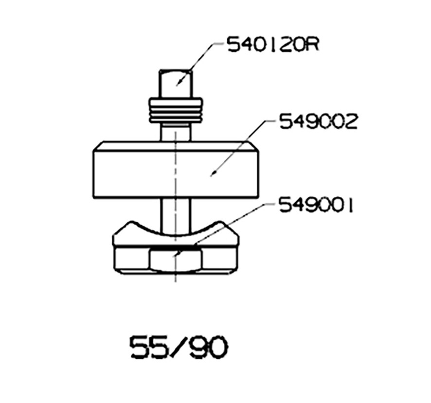 PERFORADOR REDONDO PARA CHAPA  CON RODAMIENTO FORZA SERIE 55